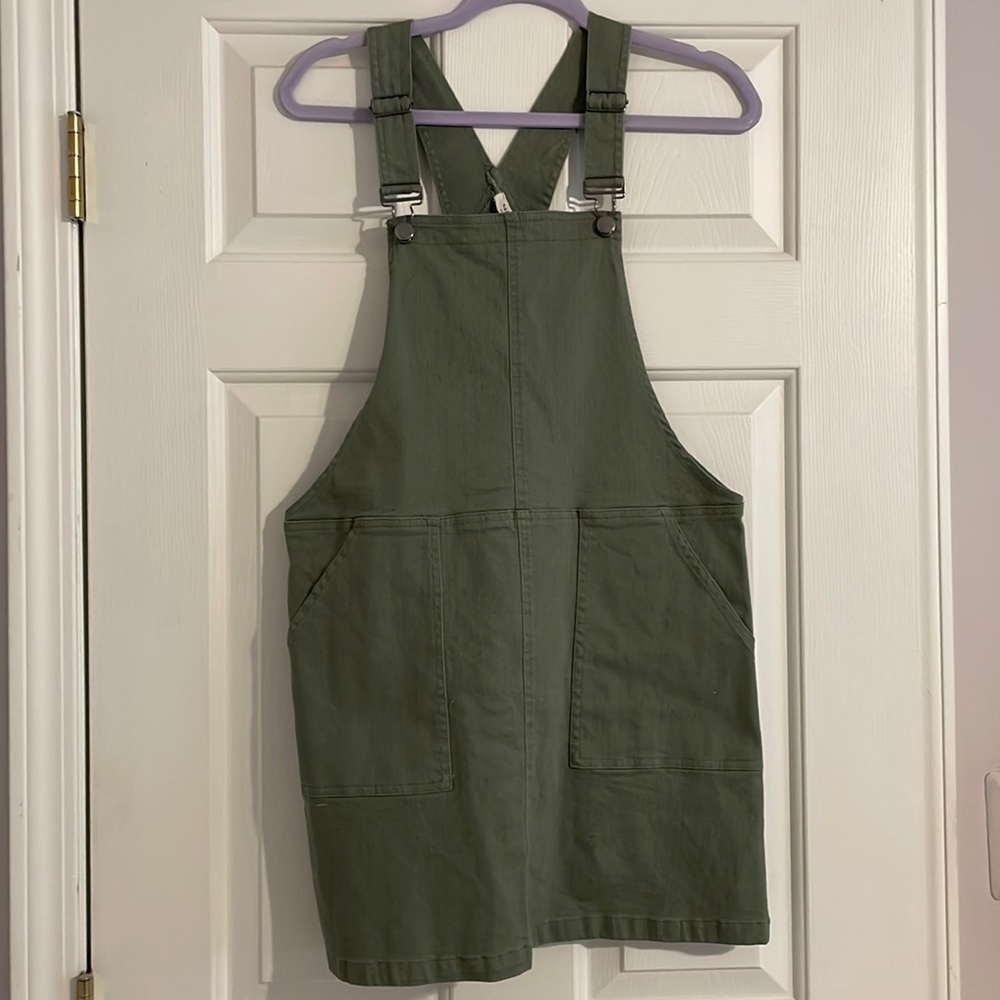 Green overall dress